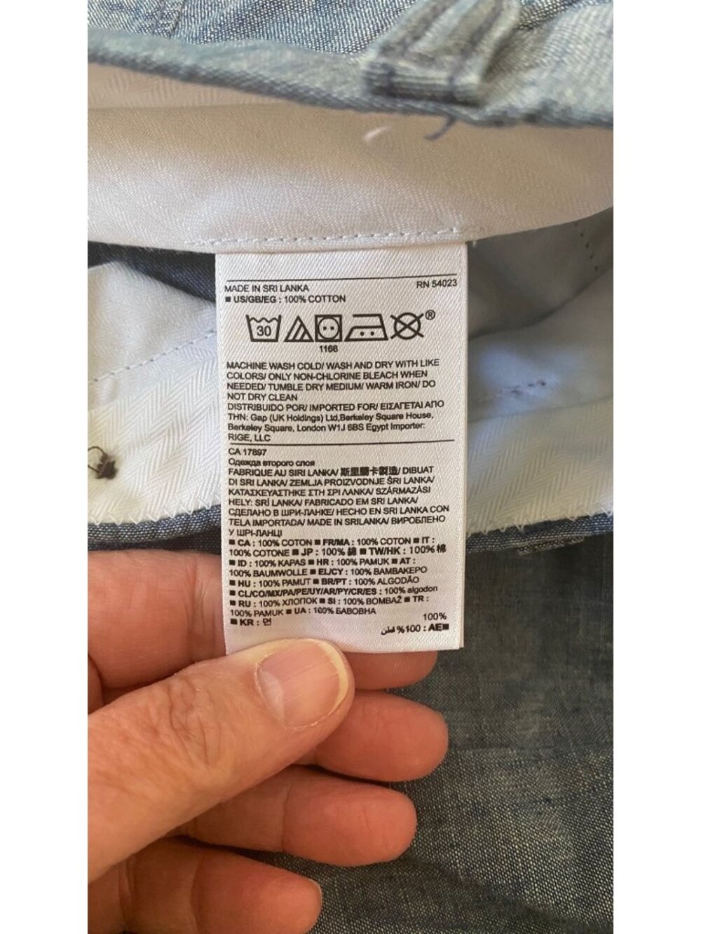 Chambray Rollup Shorts Banana Republic 0R Blue 100% cotton summer outdoors NWT - Picture 6 of 11